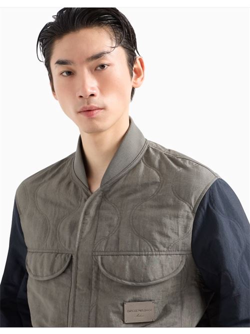 Two-tone quilted nylon jacket Emporio Armani | EM001163 AF13779.M7036